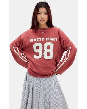 BDG Red 98 Oversized Sweatshirt