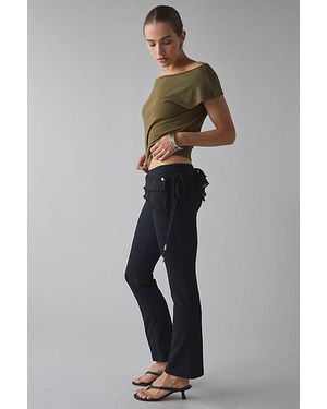 ZEMETA What Can I Say Frill Straight Leg Pant - Black