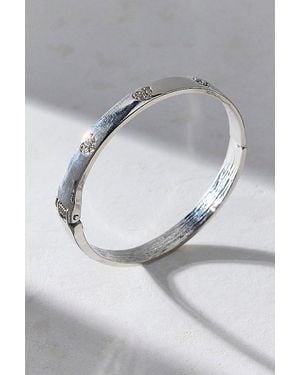 Urban Outfitters Pricilla Rhinestone Heart Bangle Bracelet - Grey