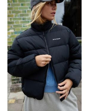 iets frans... Reversible Water Resistant Puffer Coat Jacket - Blue