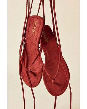 Seychelles Wander The World Ankle Wrap Sandal - Red