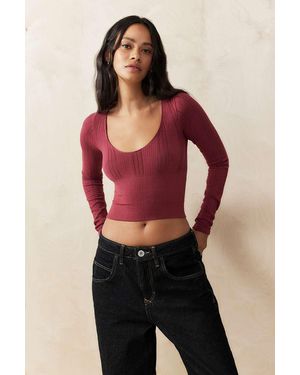 Out From Under Winnie Pointelle Top - Red