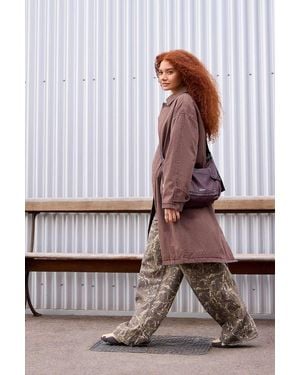 BDG Rayne Trench Coat Jacket - Brown