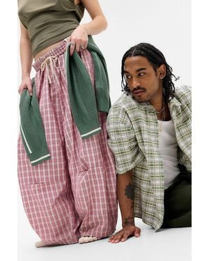 iets frans... Sid Check Cotton Trousers - Pink