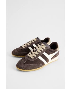 Gola Brown Suede Sprinter Trainers