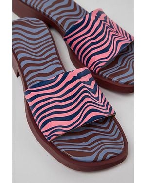 Camper Dana Lightweight Leather Heeled Sandals - Purple