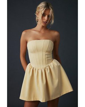 Kimchi Blue Sugar Plum Strapless Corset Mini Dress - Yellow