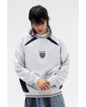 iets frans... Grey Badge Panel Sweatshirt