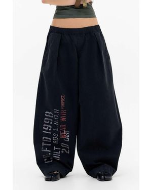 BDG Bobbi Stamp Baggy Trousers - Blue