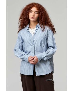 Archive At Uo Blue Stripe Long Sleeve Shirt