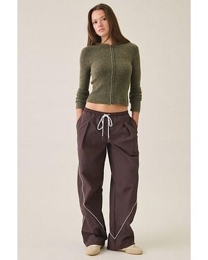 BDG Finish Line Low-Rise Baggy Track Pants - Natural
