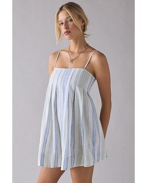 Kimchi Blue Smooth Sailing Pleated Flounce Babydoll Mini Dress - Multicolor