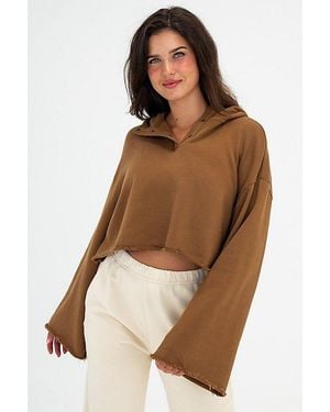 Vitaly Homebody Bell Sleeve Top - Brown