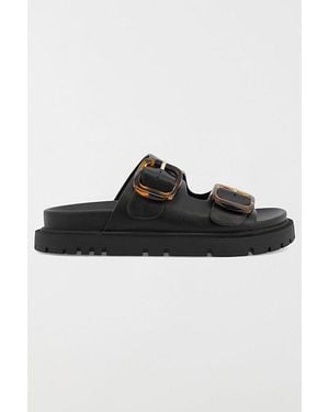 MIA Gen Double Buckle Slide Sandal - Black