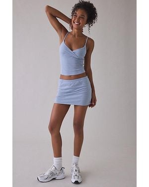 Out From Under Bec Low-Rise Mini Skort - Blue