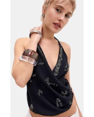 Silence + Noise Silence + Noise Maddi Ring Halter Top - Black
