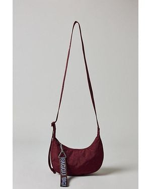 BAGGU Small Nylon Crescent Bag - Purple