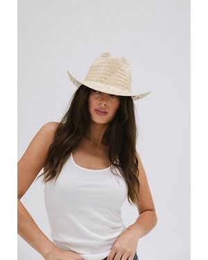 Gigi Pip Codi Straw Cowboy Hat - White