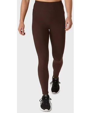 Asics Rib High Waist 7/8 Athletic Legging - Brown