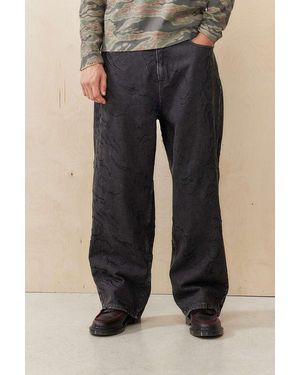 Ed Hardy Uo Exclusive All-over Embroidered Jeans - Black