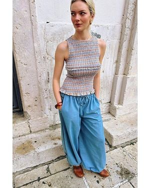 Amy Lynn Mona Smocked Top - Blue