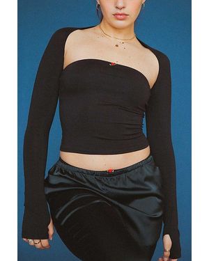 RAT BOI Contour Lace Trim Tube Top - Black