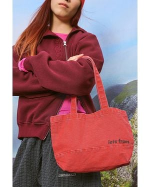 iets frans... Mini Canvas Tote Bag - Red