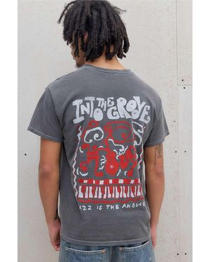 Urban Outfitters Uo Washed Black Into The Groove T-shirt - Grey