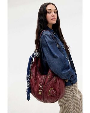 BDG Jem Buckle Slouch Bag - Blue