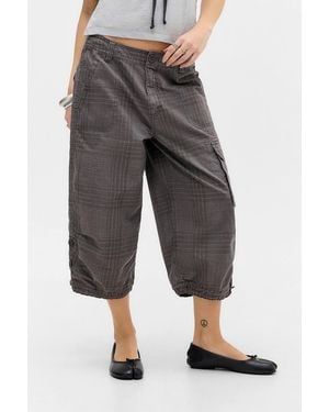 BDG Sydney Slim Crop Trousers - Grey