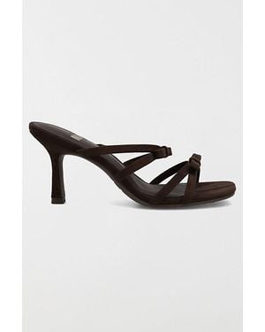 MIA Mia Sonja Suede Bow Heeled Sandal - Black