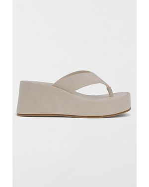 MIA Mia Niccola Platform Wedge Thong Sandal - White