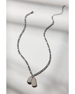 Urban Outfitters Double Tag Pendant Waterproof Necklace - White