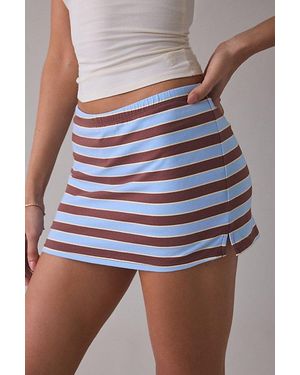 Out From Under Bec Low-Rise Mini Skort - Blue
