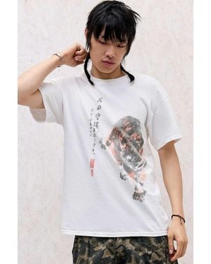 Urban Outfitters Uo Blurred Tiger T-shirt - White