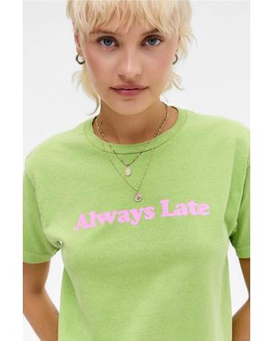 Urban Outfitters Uo Always Late Relaxed T-shirt - Green