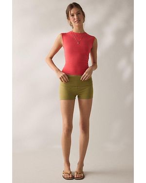 Out From Under Bec Foldover Shorts - Red