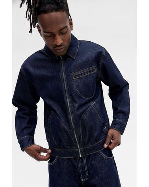 BDG Tony Rinse Denim Harrington Jacket - Blue
