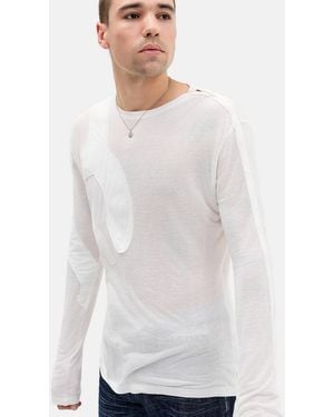 Jaded London 13 Applique Linen Top - White