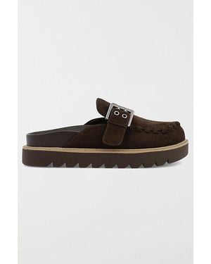 MIA Mia Zaina Suede Buckle Mule - Brown