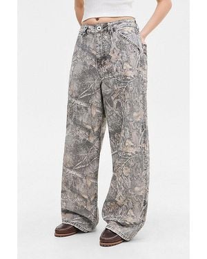 BDG Washed Camo Trouser Pant - Gray