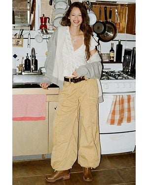 BDG Sunridge Mid-Rise Cargo Balloon Pants - Natural