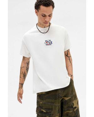 Urban Outfitters Uo White Embroidered Fish T-shirt