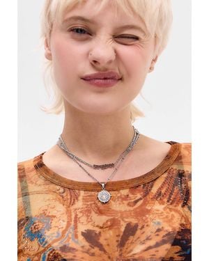 Ed Hardy Logo Chain Necklace - Brown