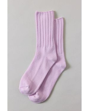 Urban Outfitters Dahlia Everyday Ribbed Crew Socks - Pink
