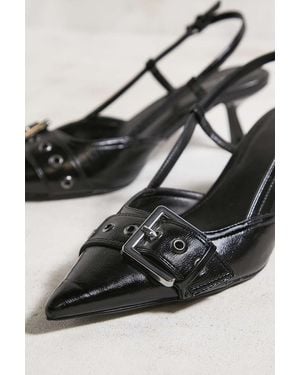 Urban Outfitters Uo Black Y2k Sling Back Heels