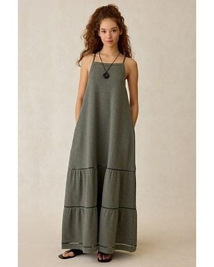 UGG Clarinda Cotton Open-Back Tiered Maxi Dress - Natural