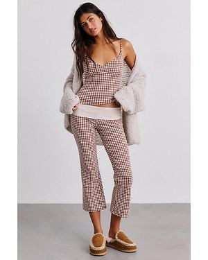 Out From Under Bec Cropped Foldover Kick Flare Pants - Multicolor