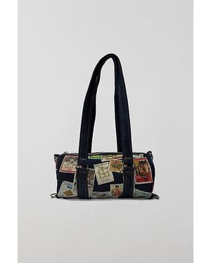 BOURNESTAR Vintage Postage Denim Mini Duffle Bag - Black
