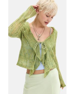 Kimchi Blue Waterfall Cardigan - Green